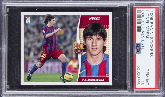 2006-07 Panini Stickers "Colecciones Este" Lionel Messi - PSA GEM MT 10